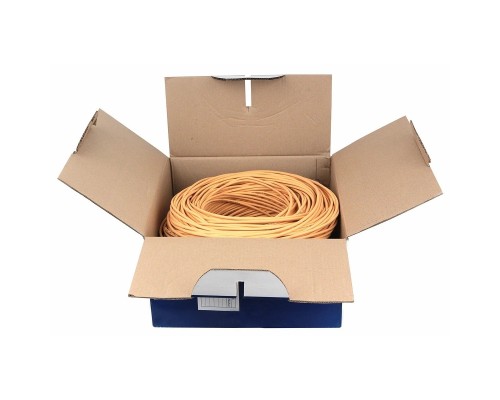 [Витая пара] SkyNet Кабель Light UTP нг-LSZH 4x2x0,46, низкое дымовыделение, нулевое содержание галогенов, медный, FLUKE TEST, кат.5e, однож., 305 м, box, оранжевый [CSL-UTP-LSZH-4-CU]