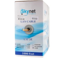 SkyNet Кабель Light FTP нг-LSZH 4x2x0,46, низкое дымовыделение, нулевое содержание галогенов, медный, FLUKE TEST, кат.5e, однож., 305 м, box, оранжевый [CSL-FTP-LSZH-4-CU]