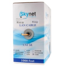 SkyNet Кабель Light FTP нг-LSZH 4x2x0,46, низкое дымовыделение, нулевое содержание галогенов, медный, FLUKE TEST, кат.5e, однож., 305 м, box, оранжевый [CSL-FTP-LSZH-4-CU]