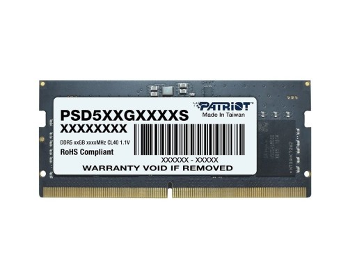 [Модуль памяти] Память DDR5 16Gb 4800MHz Patriot PSD516G480081S RTL PC5-38400 CL40 SO-DIMM 260-pin 1.1В dual rank