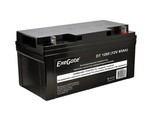 [батареи] Exegate EX282980RUS Аккумуляторная батарея ExeGate DT 1265 (12V 65Ah, под болт М6)
