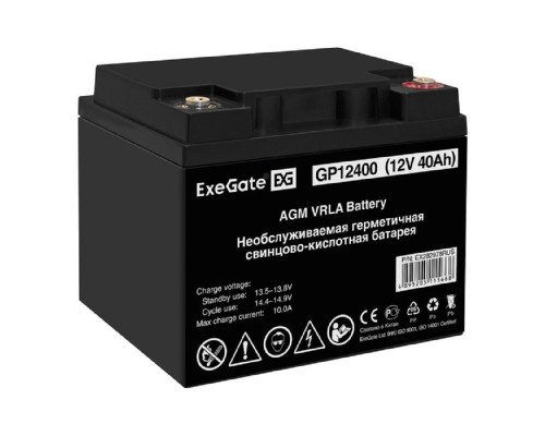 [батареи] Exegate EX282978RUS Аккумуляторная батарея ExeGate GP12400 (12V 40Ah, под болт М6)