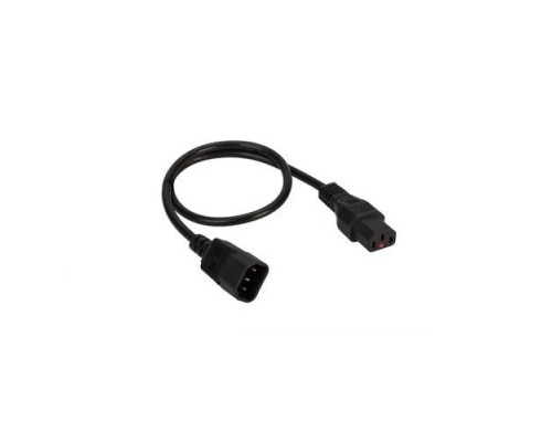 [Аксессуар] Кабель Lanmaster LAN-PP13L/14-0.5-BK C13-С14 проводник.:3x0.75мм2 0.5м 220В (упак.:1шт) черный