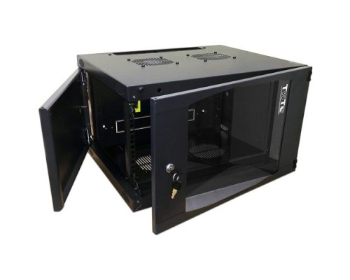 [Монтажное оборудование] Шкаф коммутационный Lanmaster Next (TWT-CBWNG-18U-6X6-BK) 18U 550x600мм пер.дв.стекл 60кг черный 29кг 988мм IP20