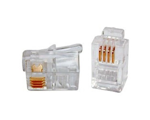 [Коннектор] Gembird  коннектор телефонный RJ11 6P4C (100 шт. в уп.!!!) (MP-6p4c/5)