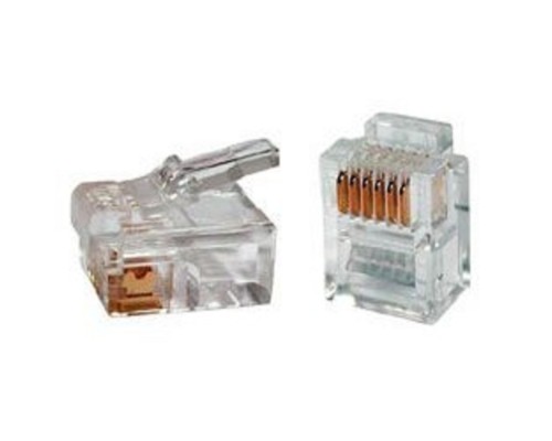 [Коннектор] Gembird  Коннектор телефонный RJ12  MP-6p6c (100 шт. в уп.!!!)