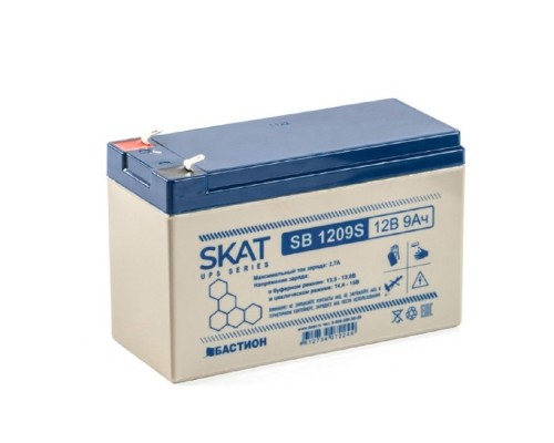 [Скат ] АКБ БАСТИОН SKAT SB 1209S AGM 12V  9Ач I зар.2,6 А, клеммы F2, гарантия 18 мес (8970)