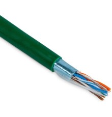Rexant (01-0161) Кабель витая пара F/UTP, CAT 5e, нг(А)-LSLTx 4х2х0,52мм, 24AWG, внутренний, зеленый, 305м