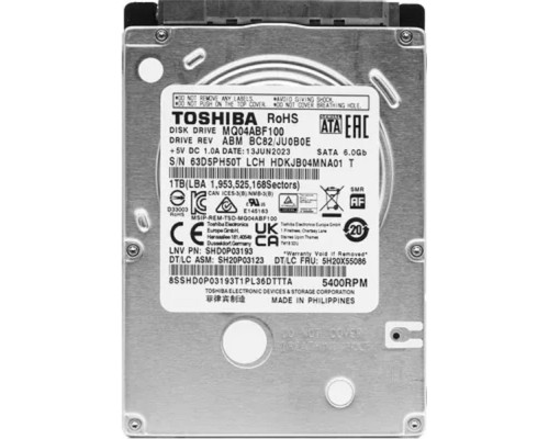 [Жесткий диск] 1TB Toshiba SATA3 MQ04ABF100 MQ04 512E (5400rpm) 128Mb 2.5