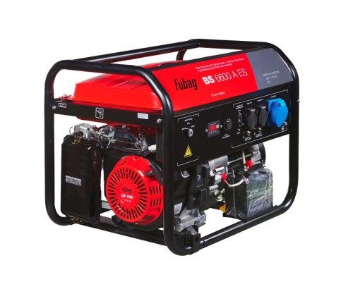 [Генераторы, Блоки автоматики] FUBAG BS 6600 A ES Электростанция бензиновая [641692/646281] {Электростартер, 6.6 кВа/6.0 кВт, 230 В, 420 объем см3, 8,0/10,9 кВт, л.с., 78 дБ 7м, Время работы 3/4 нагрузки 9.5ч, 25 л бак, 86.6 кг}