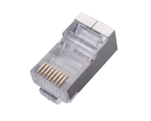 [НЕОМАКС-Патч-панели, проходные адаптеры, розетки] NEOMAX Коннектор RJ-45 Cat.5E, STP (экранированный), универсальные ножи, 8P8C, 100 шт.[NM-RJ45-8P8C-S5E-102]