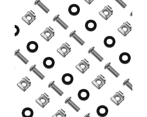 [аксессуары к монтажным шкафам] NEOMAX Крепежный набор: винт, шайба, гайка, диаметр M6 (комплект 50 штук) [NM-FTK-M6-101]