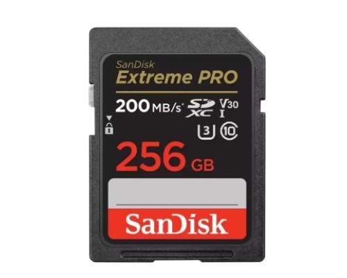 [Карта памяти ] SecureDigital 256GB SanDisk Extreme Pro UHS-I Class 3 (U3) V30 200/140 MB/s <SDSDXXD-256G-GN4IN>