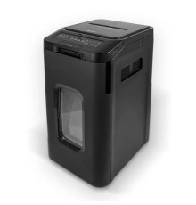 ГЕЛЕОС Уничтожитель документов АП55-4 черный с автоподачей (секр.P-4) фрагменты 400лист. 55лтр. скрепки скобы пл.карты