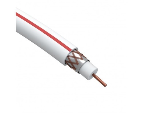 [Кабель] ЭРА Б0044620 Кабель коаксиальный SAT 50 М, 75 Ом, Cu/(оплётка Cu 75%), PVC, цвет белый, бухта 50 м