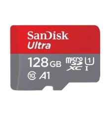 Micro SecureDigital 128GB SanDisk Ultra Class 10, UHS-I, R 140 МБ/с, <SDSQUAB-128G-GN6MN> без адаптера SD