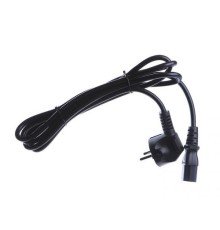 Шнур ПВС-АП 3*1,00 S22C13-250-10-3, черный, 3,0 м, C13, 3x1.00, 10А, с заземлением, Power Cube, Россия