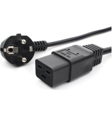 Шнур ПВС-АП 3*1,5 S22C19-250-16-1,8, черный, 1,8 м, C19, 3x1.5, 16А, с заземлением, Power Cube, Россия [RPC-186C191]