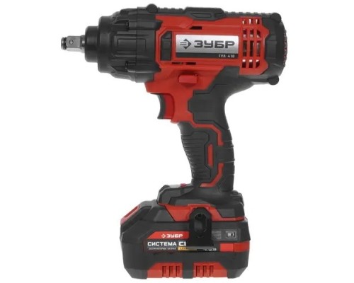 [Дрель, Шуруповерт] Ударный гайковерт Зубр ГУЛ-410-41 4Ач,  с одним аккумулятором