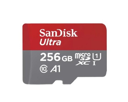 [Карта памяти ] Micro SecureDigital 256GB SanDisk Ultra Class 10, UHS-I, R 150 МБ/с, <SDSQUAC-256G-GN6MN> без адаптера SD
