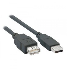 Filum Кабель удлинитель USB 2.0, 1.8 м., серый, разъемы: USB A male-USB A female, пакет. [FL-C-U2-AM-AF-1.8M] (894169)