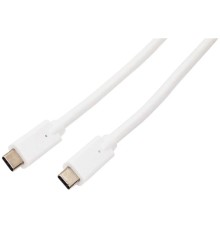 Filum Кабель USB 3.1, 1 м., белый, 3A, разъемы:  USB Type С male-  USB Type С male, пакет. [FL-C-U31-CM-CM-1M] (894188)
