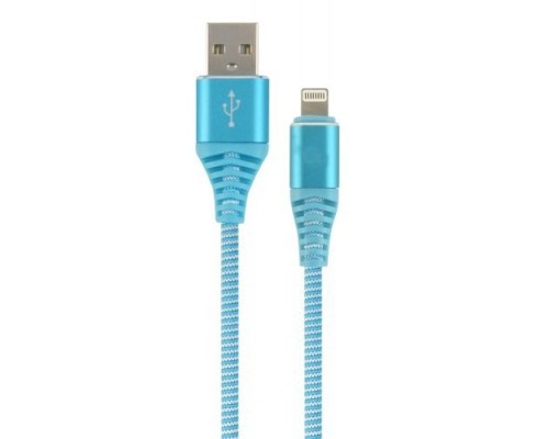 [кабель] Filum Кабель USB 2.0, 1 м., синий, 2 А, разъемы: USB A male - Lightning male, пакет. [FL-CPro-U2-AM-LM-1M-BL1] (901873)