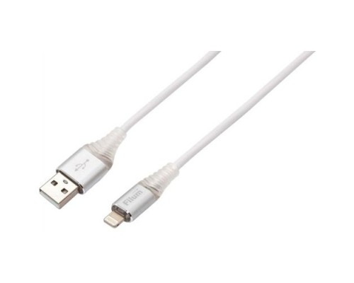 [кабель] Filum Кабель USB 2.0, 1 м., 2 А, индикатор заряда, разъемы: USB A male - Lightning male, пакет. [FL-CPro-U2-AM-LM-1M-L1] (956490)