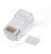 Filum FL-NA-PLUG5E-3 Коннектор RJ-45, 5E кат., со вставкой, 8p8c, 30 мкм, универсальный, для одножильного и многожильного кабеля, уп/100 шт