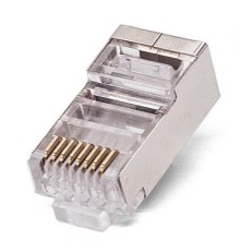Filum FL-NA-PLUG5E-6 Коннектор RJ-45, 5E кат., 8p8c, экран, 30 мкм, универсальный, для одножильного и многожильного кабеля, уп/100 шт