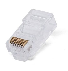 Filum FL-NA-PLUG6-1 Коннектор RJ-45, 6 кат., 8p8c, 30 мкм, универсальный, для одножильного и многожильного кабеля, уп/100 шт