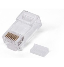 Filum FL-NA-PLUG6-2 Коннектор RJ-45, 6 кат., со вставкой, 8p8c, 30 мкм, универсальный, для одножильного и многожильного кабеля, уп/100 шт