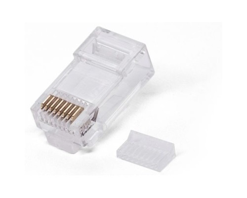 [Коннектор] Filum FL-NA-PLUG6-2 Коннектор RJ-45, 6 кат., со вставкой, 8p8c, 30 мкм, универсальный, для одножильного и многожильного кабеля, уп/100 шт