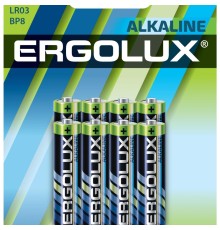 Ergolux Alkaline BL8 LR03 (8 шт. в уп-ке)