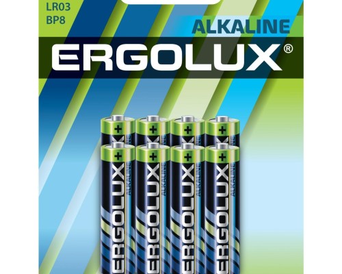 [Батарейка] Ergolux Alkaline BL8 LR03 (8 шт. в уп-ке)