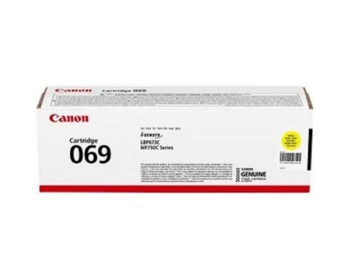 [Расходные материалы] Canon Cartridge 069Y 5091C002 тонер-картридж для MF752Cdw/MF754Cdw/LBP673Cdw 1900 стр. жёлтый