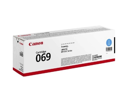 [Расходные материалы] Canon Cartridge 069C 5093C002  тонер-картридж для MF752Cdw/MF754Cdw/LBP673Cdw 1900 стр. голубой