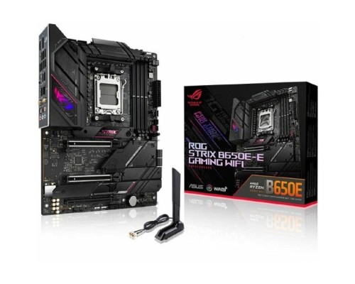 [Материнская плата] ASUS ROG STRIX B650E-E GAMING WIFI (Socket AM5, ATX, 4xDDR5(128GB), DP/HDMI, 2xPCIe 5.0x16/1xPCIe 4.0x16, 1xLAN (2.5GbE), Wi-Fi 6E, BT, 4xSATA 6Gb/s, 4xM.2, 2xType-C, 6xUSB 3.2, 4xUSB 2.0)