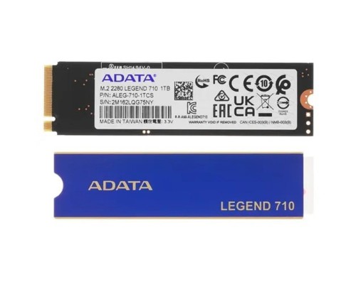 [накопитель] A-DATA SSD 1Tb Legend 710 M.2 2280,  PCI-E 3.0 x4  ALEG-710-1TCS