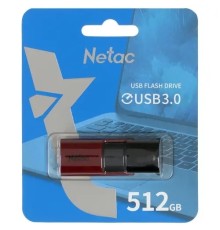 Netac USB Drive 512GB U182  <NT03U182N-512G-30RE>, USB3.0, сдвижной корпус, пластиковая