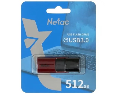 [Носитель информации] Netac USB Drive 512GB U182  <NT03U182N-512G-30RE>, USB3.0, сдвижной корпус, пластиковая