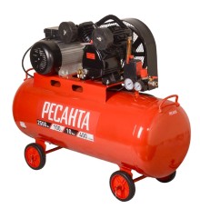 Компрессор поршневой Ресанта КП-100/400Р масляный 400л/мин 100л 2500Вт красный/черный