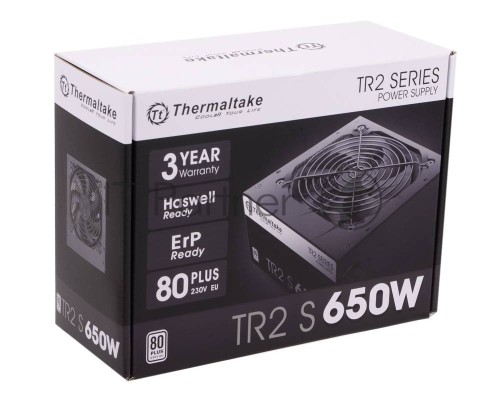 Блок питания Thermaltake TR2 S 650W [PS-TRS-0650NPCWEU-2] v2.3, A.PFC, 80 Plus , Fan 12 cm, Retail