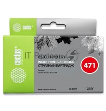 Картридж струйный Cactus CS-CLI471XLGY серый (10,8 мл) для Canon Pixma MG7740, TS8040, TS9040