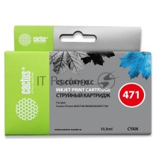 Картридж струйный Cactus CS-CLI471XLC голубой (10.8 мл) для CANON TS5040/MG5740/MG6840/MG7740