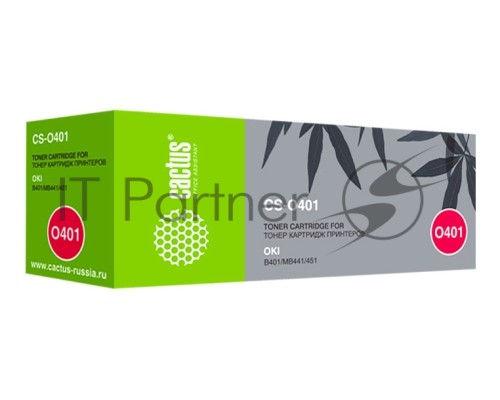 Картридж лазерный Cactus CS-O401 44992403 черный (1500 стр.) для Oki B401/MB441/451