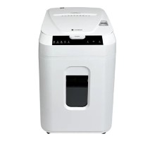 Шредер Heleos АП40-5 белый с автоподачей (секр.P-5) фрагменты 180лист. 37лтр. скрепки скобы пл.карты