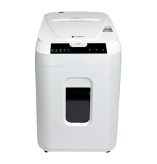 Шредер Heleos АП40-5 белый с автоподачей (секр.P-5) фрагменты 180лист. 37лтр. скрепки скобы пл.карты