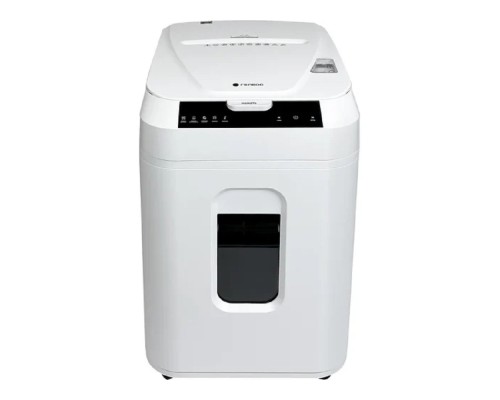 [Гелеос уничтожители] Шредер Heleos АП40-5 белый с автоподачей (секр.P-5) фрагменты 180лист. 37лтр. скрепки скобы пл.карты