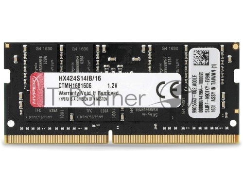 Модуль памяти Kingston SO-DIMM DDR4 16GB 2400MHz CL14  HyperX Impact